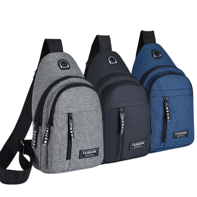 Bolso de hombre de Color sólido, bolso de pecho para hombre