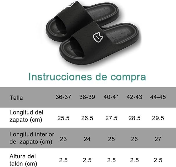 Ultra Suaves de Pantuflas Antideslizantes de EVA, Casa para Salón, Baño, Gimnasio y Playa.