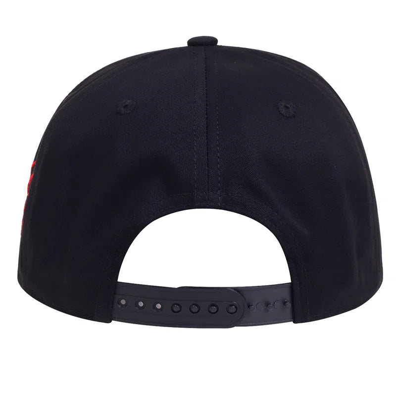 Gorra de béisbol con bordado de tigre negro de algodón