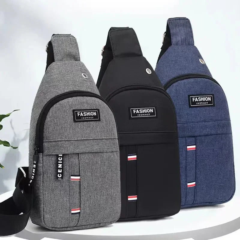 Bolso De Pecho Para Viajes Y Deportes Para Hombre, Estilo Sencillo Y A La Moda